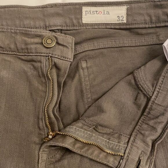 Pistola Olive Green Mossy Oak Zip Ankle Jeans Womens Size 32 - Picture 11 of 12